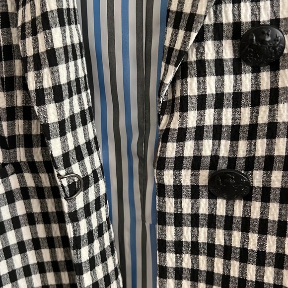 Veronica Beard Caldwell Dickey Blazer Gingham Black White NWT - Picture 10 of 16